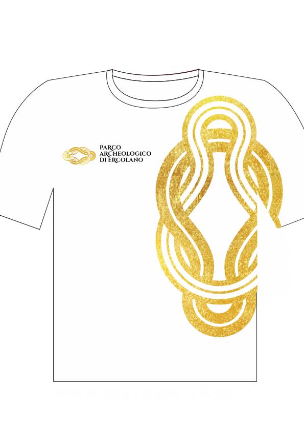 T-shirt Nodo Ercolano in Oro