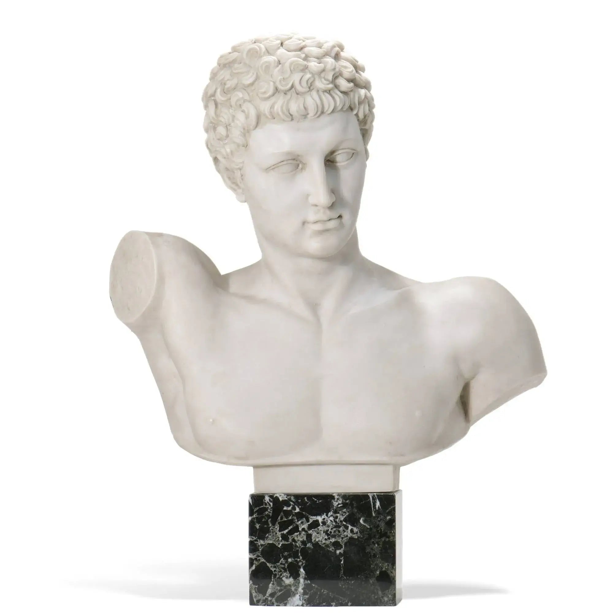 Busto in marmo di Hermes dio greco cm 46