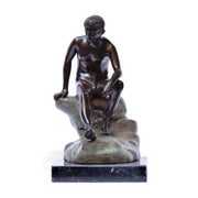 Ermes a riposo statua in bronzo