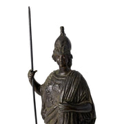 Dettaglio della statua in bronzo di Minerva, dea romana