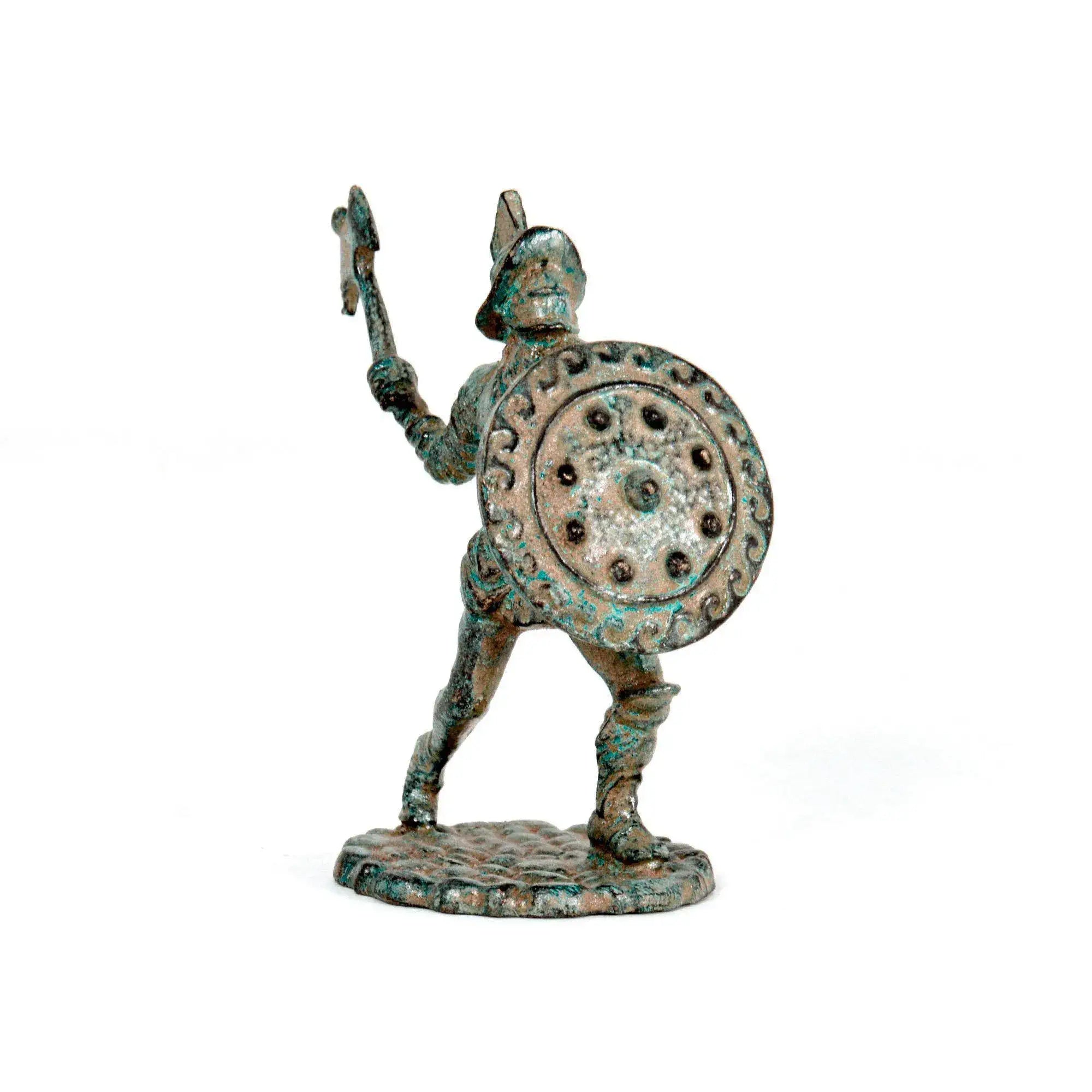 Statuetta Gladiatore romano - Trace in bronzo - Visuale frontale