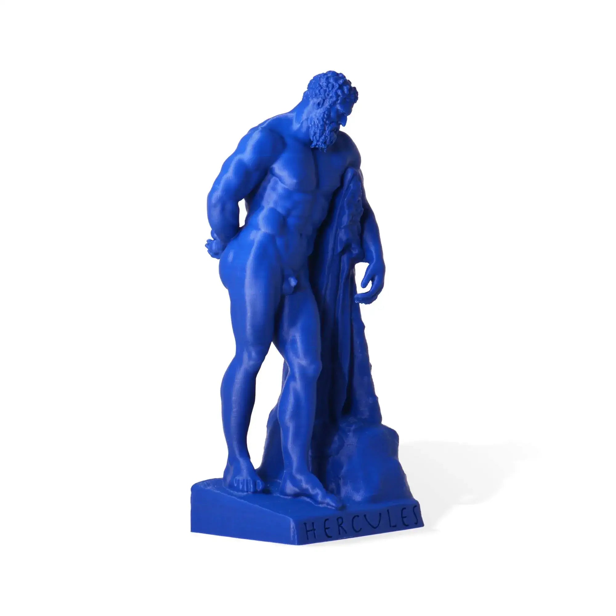 Scultura tridimensionale di Eracle, colore blu