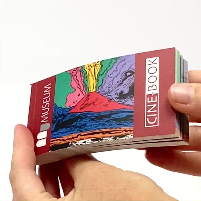 Libro animato: Flipbook "Vesuvius" di Andy Warhol.