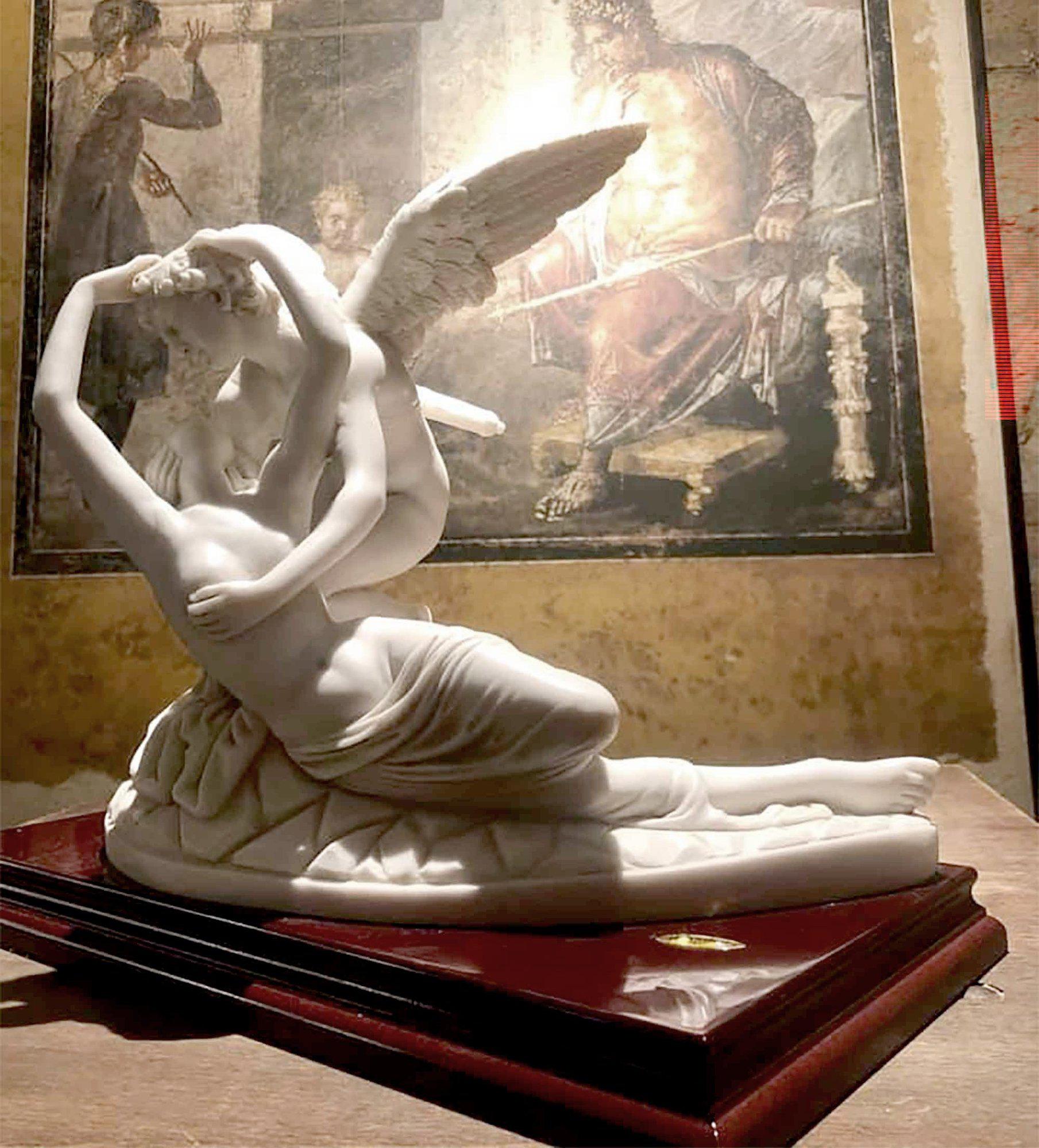 Statue En Marbre De Carrare De Cupidon Et Psyché Museum Shopit Museum Shop Italy